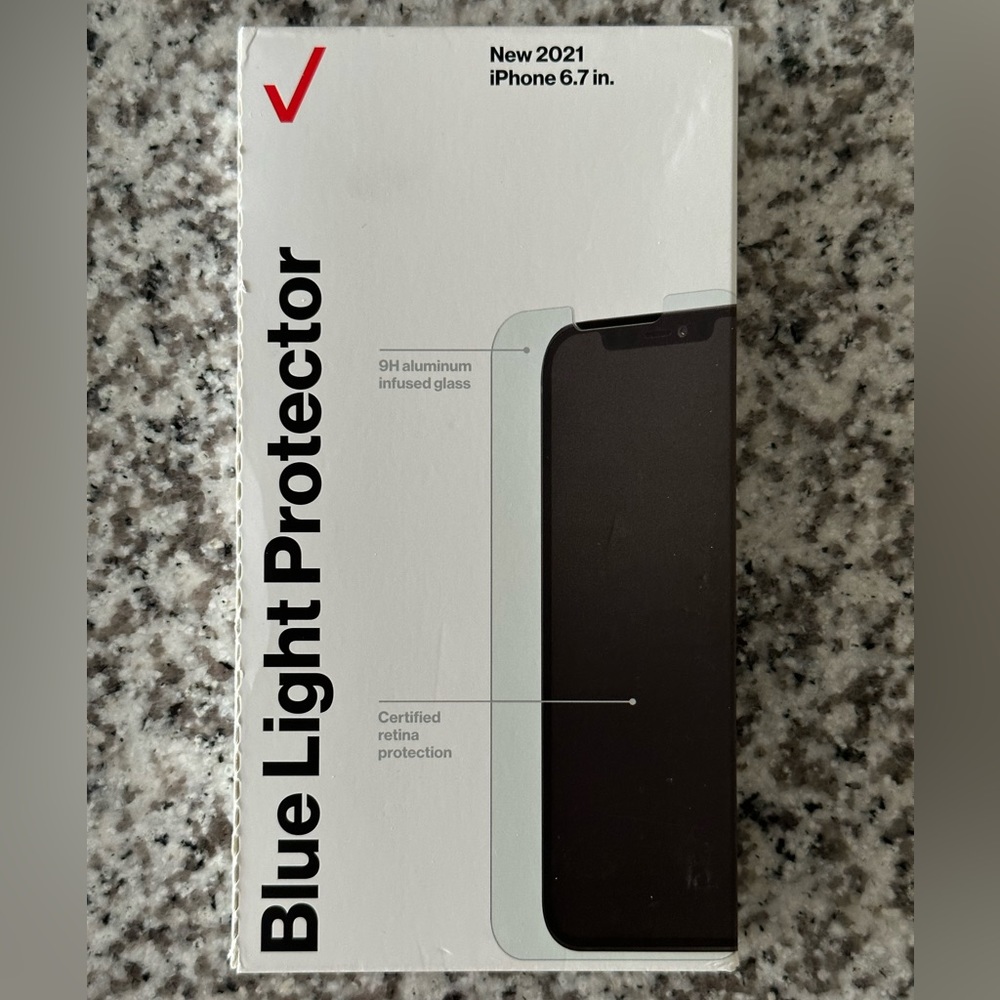 Verizon Blue Light Tempered Glass Screen Protector for iPhone 13 Pro Max 6.7 in